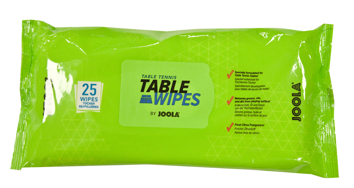 Photos of JOOLA Table Wipes Pack of 25 Megaspin